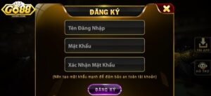 Đăng ký tài khoản từ Go88 game bài đổi thưởng