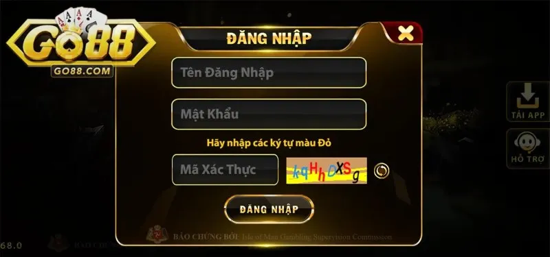 Vấn đề quên mật khẩu khi đăng nhập Go88