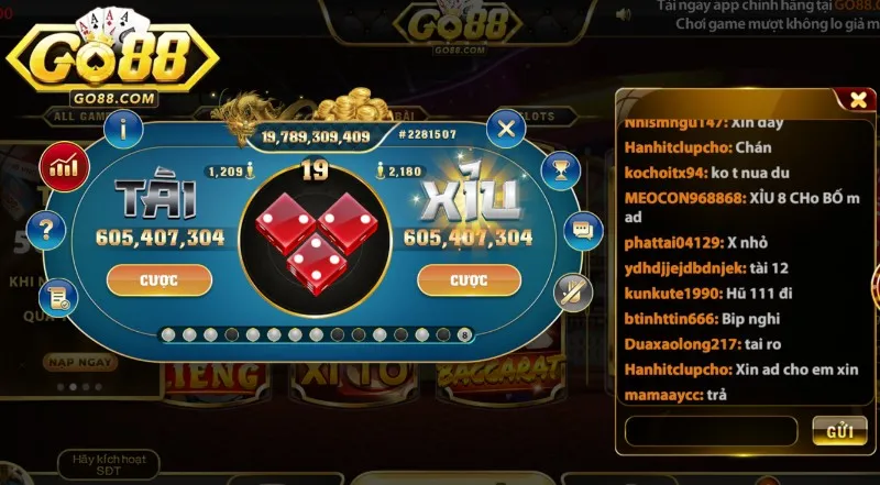 Livesteam Go88 tài xỉu