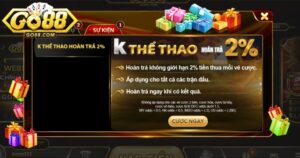 Hoàn trả thể thao khuyến mãi tại Go88