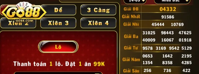 Đánh lô đề Go88 với dàn đề