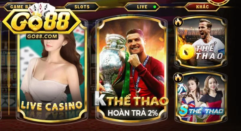 Nhiều sảnh cược thể thao go88 phong phú